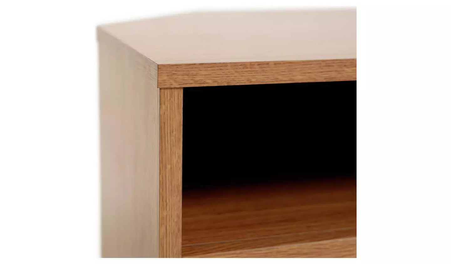 Assembled Corner 2 Door TV Unit - Oak